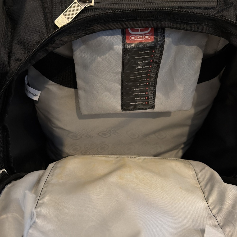 Cintas Embroidered OGIO Metro Computer Bag Laptop Backpack - Black - Picture 3 of 6
